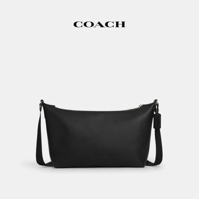 【COACH】蔻馳官方直營 FINN斜背手袋-QB/黑色(CAJ70)