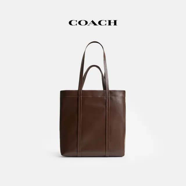 【COACH】蔻馳官方直營 HALL 33號托特手袋-楓棕色(CO840)