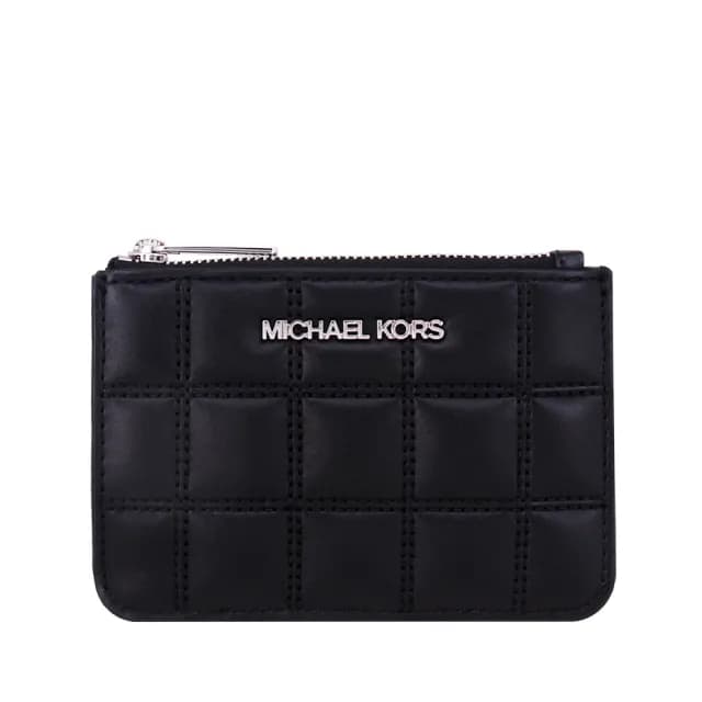 【Michael Kors】JET SET TRAVEL系列 小香風 全皮革 證件夾 / 票卡夾 / 零錢包(經典黑)