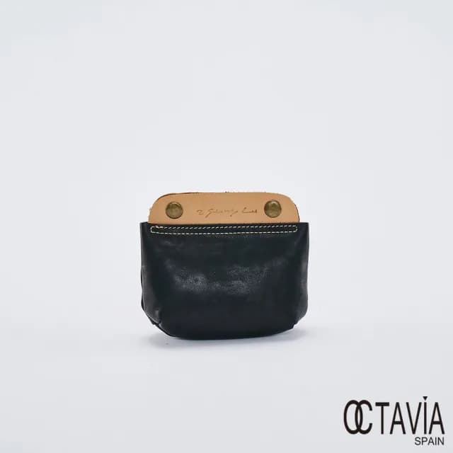【OCTAVIA 8】OCTAVIA 8 真皮- 小可愛 雙色牛皮多用途壓扣零錢包
