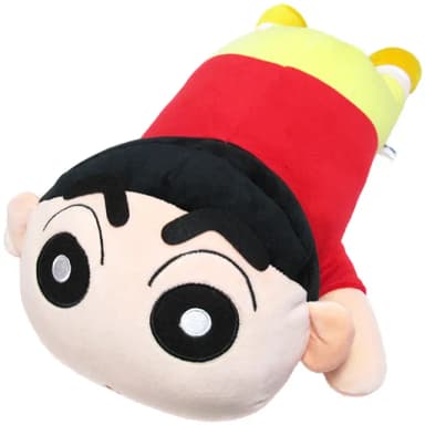 【TDL】蠟筆小新絨毛娃娃玩偶抱枕紅衣趴姿款48公分 04560(生日禮物 聖誕節)
