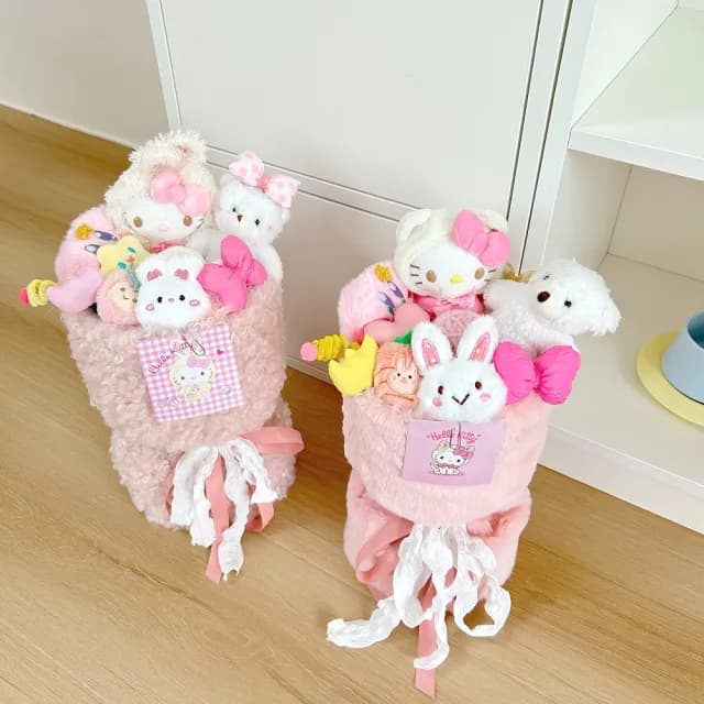 【天使愛美麗】卡通玩偶花束 公仔毛絨花束創意禮物(生日 情人節 母親節 教師節 畢業 婚禮)