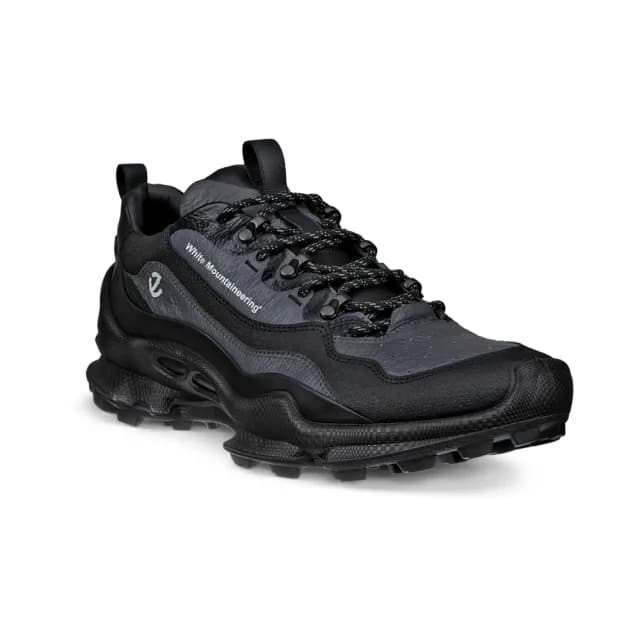 【ecco】BIOM C-TRAIL M 白山聯名款 蹤跡健步皮革低筒戶外運動鞋 男鞋(黑色/磁石灰 80341461275)