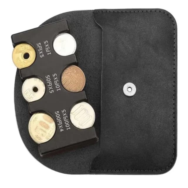 【錢幣高手】日幣分類零錢皮套夾(錢包 硬幣夾 分類器 收納盒 整理盒 旅遊 出國 不怕掉 日 