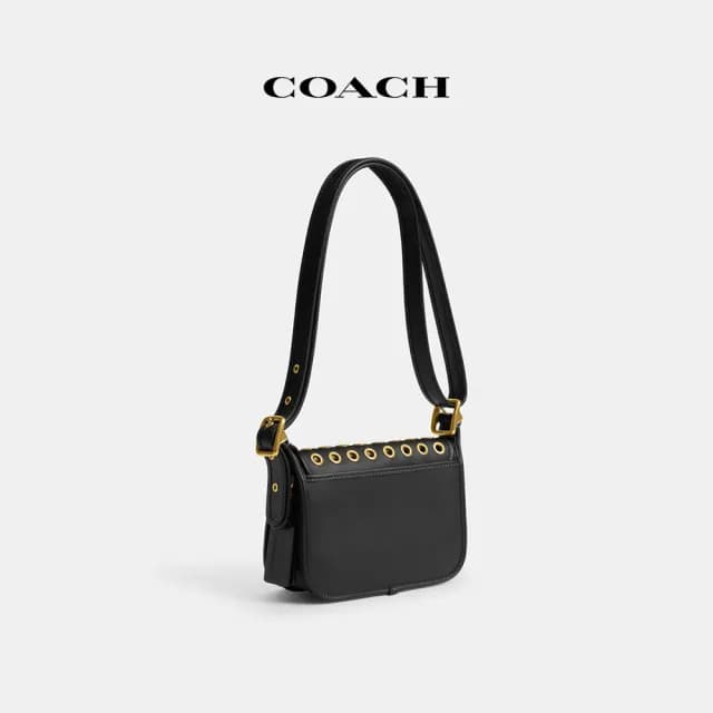 【COACH】蔻馳官方直營 LEGACY 鎖環細節PATRICIA19號手袋-B4/黑色(CY925)