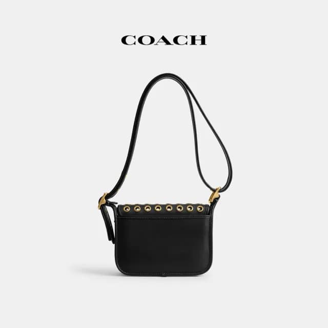 【COACH】蔻馳官方直營 LEGACY 鎖環細節PATRICIA19號手袋 斜背包 側背包 斜挎包-B4/黑色(CY925)