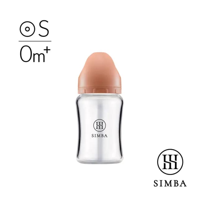 【Simba 小獅王辛巴官方直營】新生適用-蘊蜜質金玻璃寬口防脹氣奶瓶180ml