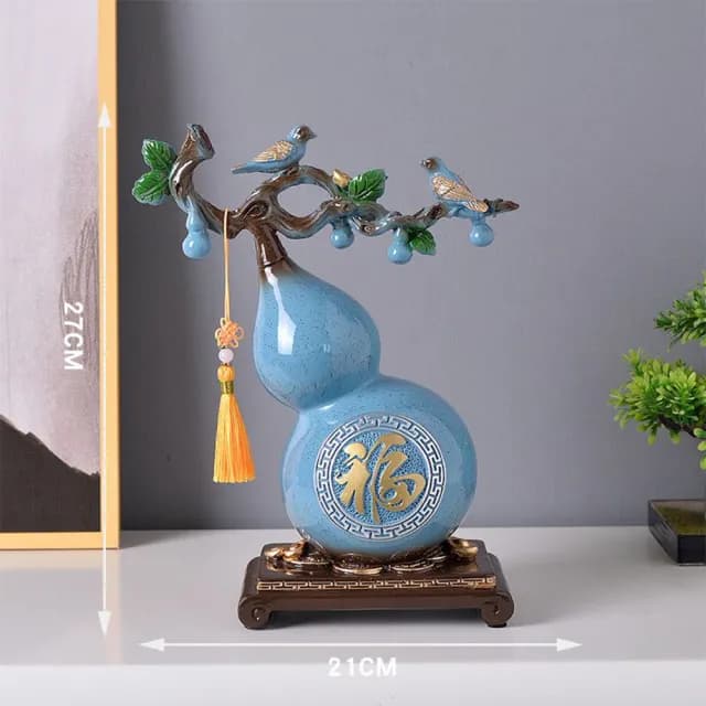 【DYT】招財進寶擺件(客廳裝飾品 喬遷新居禮物 葫蘆擺件 新中式家居玄關酒櫃裝飾品)