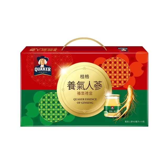 【QUAKER 桂格】養氣人蔘滋補液禮盒42ml×10入×1盒(送禮推薦)
