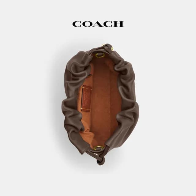 【COACH】蔻馳官方直營 FAYE拉繩手袋-IM/深褐色(CT763)