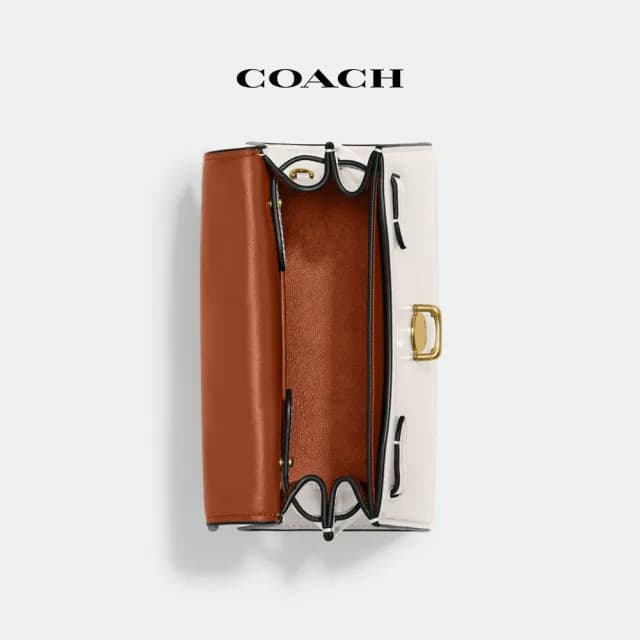 【COACH】蔻馳官方直營 SAMMY 21號頂部手柄手袋-B4/粉筆白色(CJ812)