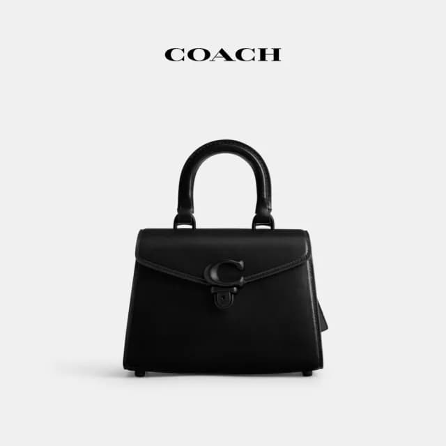 【COACH】蔻馳官方直營 SAMMY 21號頂部手柄手袋-黑色(CQ762)