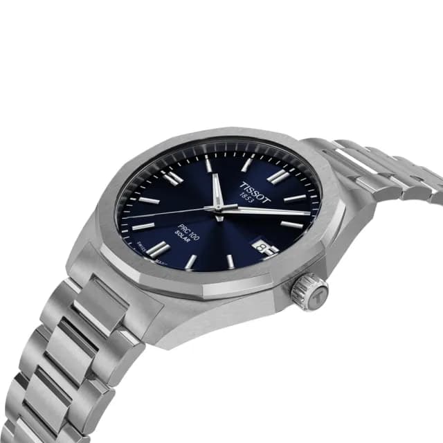 【TISSOT 天梭】PRC 100系列 李棟旭配戴款 太陽能 經典時尚腕錶 父親節 禮物 送禮 推薦(T1514221104100)