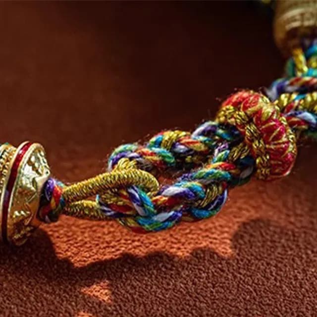 【LEESA】雙11 金剛結\六字真言手繩\五彩繩\保平安\手工編織\紅繩手鍊\本命年\五行開運\手鍊\轉