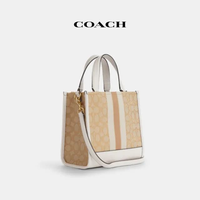 【COACH】蔻馳官方直營 FIELD/DEMPSEY經典Logo 托特手袋 斜背手袋 馬車圖案-多色可選(CQ878/CZ490/CZ322)