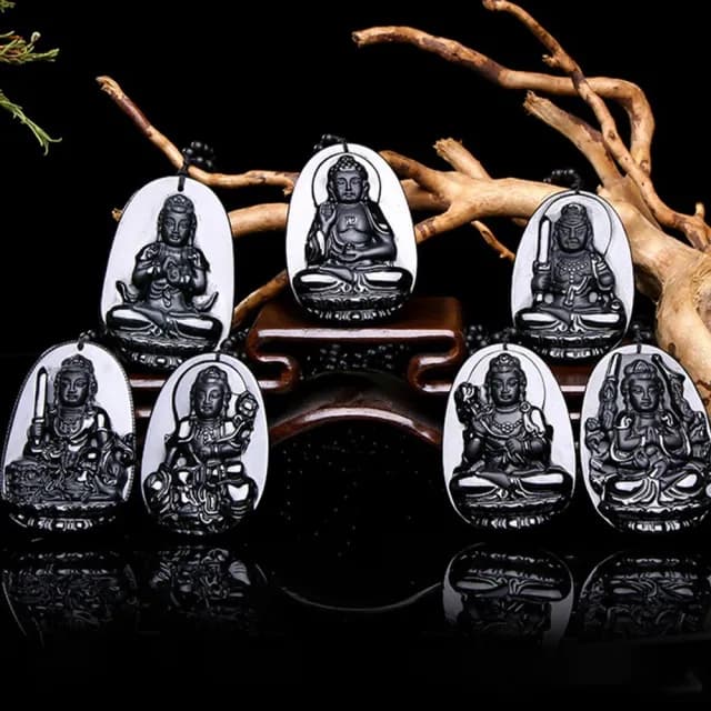 【LEEHER】翡翠項鍊/招財氣/翡翠/十二生肖/守護神/墨玉/吊墜/玉器/驅邪避邪/項鍊/串珠項鍊/佛牌項鍊