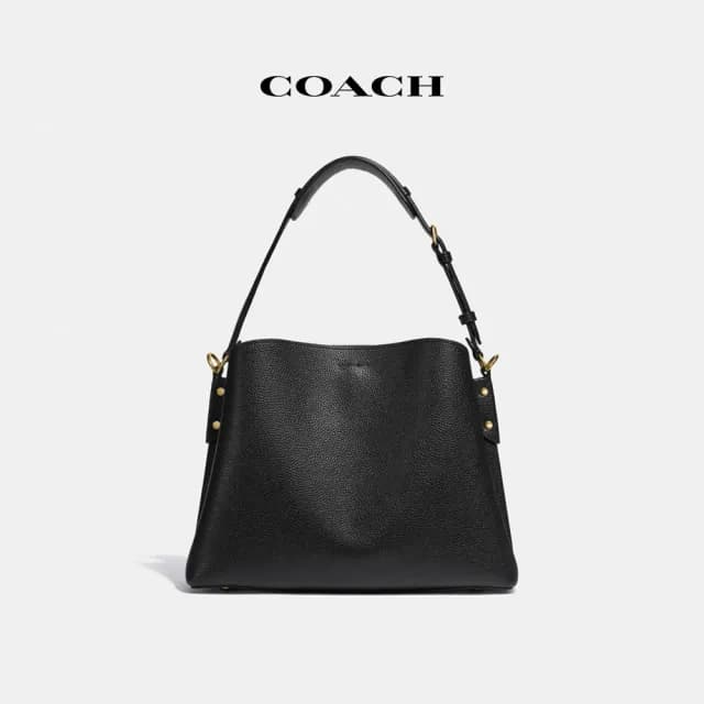 【COACH】蔻馳官方直營 WILLOW單肩手袋-B4/黑色(C2621)