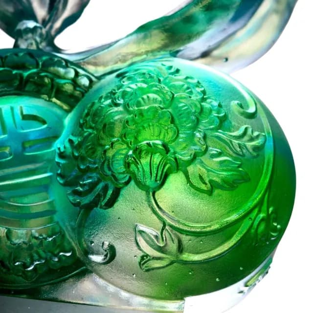 【琉璃工房 LIULI】喜報春 橘和柿 入厝禮轉任/感謝(送禮/琉璃/禮物/水晶/藝術品/禮贈/企業)