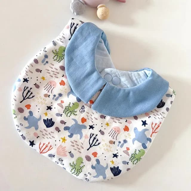 【Lianne baby】彌月禮物 海龜圍兜 嬰兒枕 彌月禮盒(週歲禮 嬰兒禮盒 滿月禮 收涎禮)