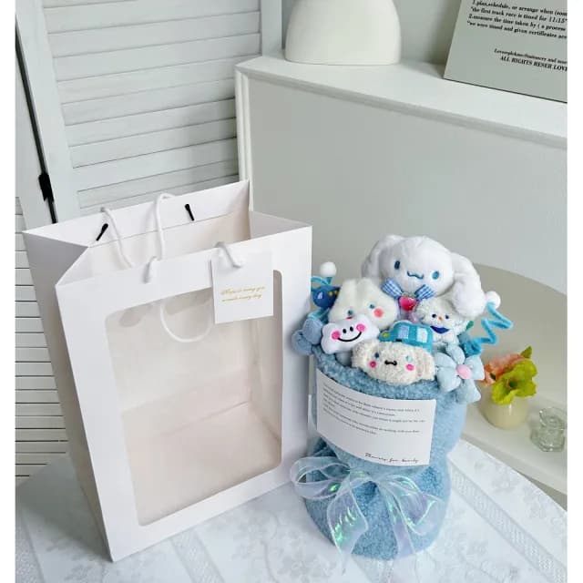 【天使愛美麗】卡通玩偶花束 公仔毛絨花束創意禮物(情人節 母親節 教師節 畢業 婚禮)