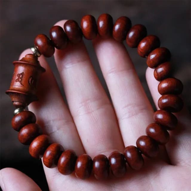 【LEESA】情人節禮物 贊比亞小葉\手鍊\木質念珠\六字箴言手鍊\手串\男女適用\男佛珠\女佛珠\串珠手鍊\佛珠