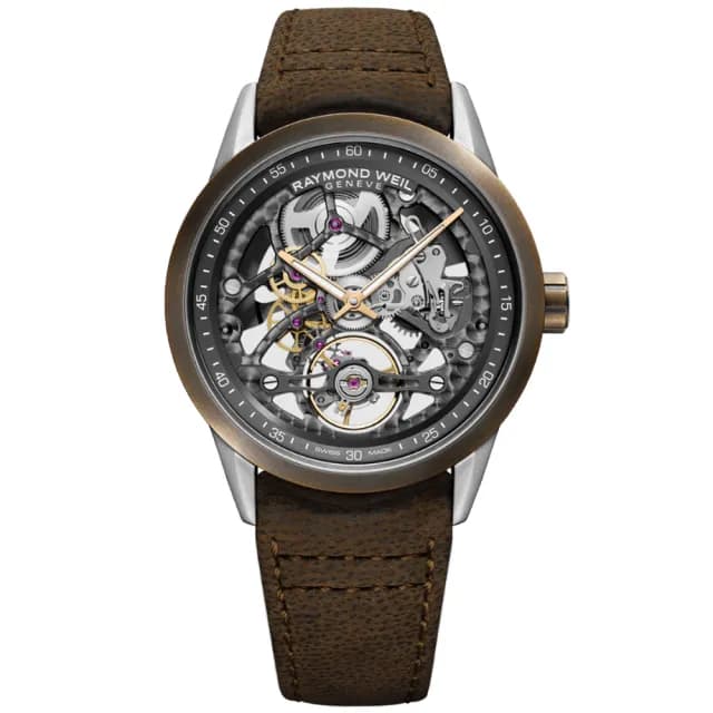 【Raymond Weil 蕾蒙威】Freelancer 自由騎士 鏤空機械腕錶 42mm 情人節 禮物 送禮 推薦(2785-SBC-60000)