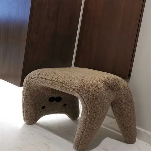 【超微米】奶油風貓咪換鞋凳 客廳落地擺件 可愛家居裝飾品 凳子 搬新家喬遷新居生日禮物(貓咪換鞋凳)