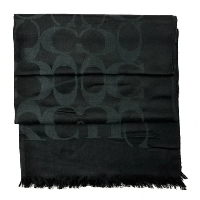 【COACH】C LOGO羊毛混桑蠶絲巾圍巾禮盒(多色選一)