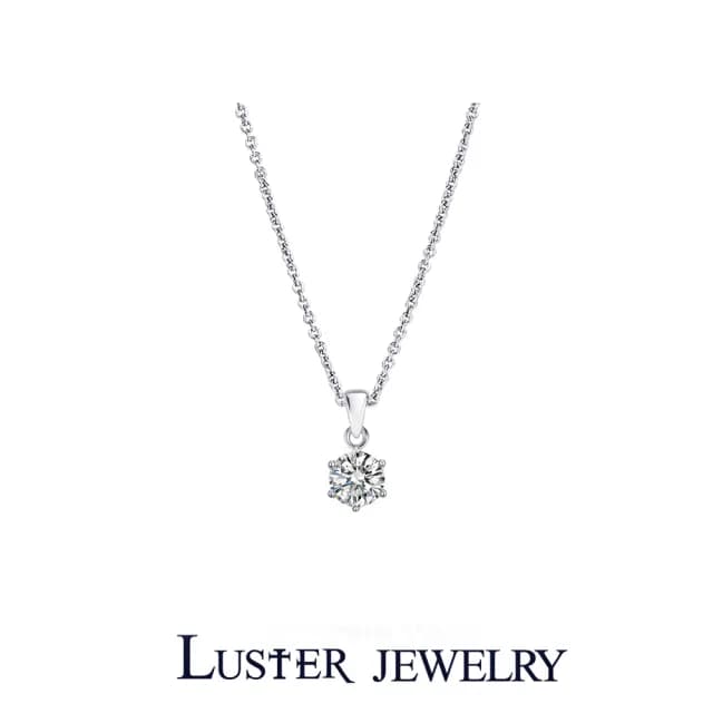 【Luster】情人節禮物!現貨!10分 D/VS 培育鑽 純銀 鑽石項鍊(讓愛閃耀寵愛自己每一刻)