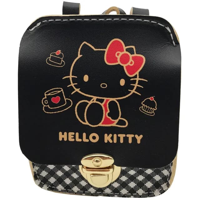 【SANRIO 三麗鷗】情人節禮物 Hello Kitty日式背包零錢包-3件組(3圖各1)