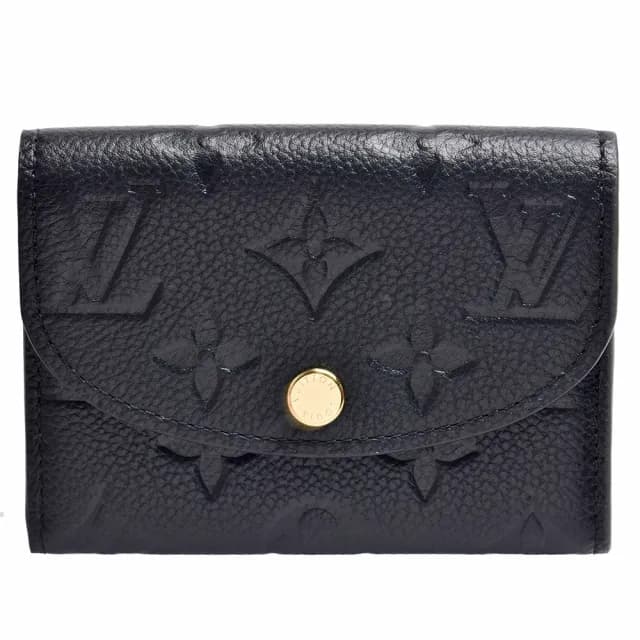 【Louis Vuitton 路易威登】M81455 經典ROSALIE Empreinte壓花皮革零錢包(黑色)