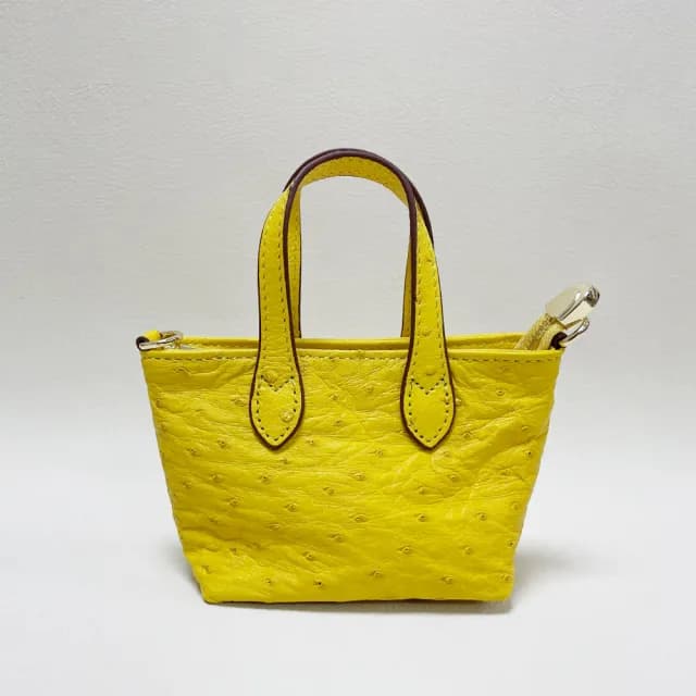 【M2nd】珍稀鴕鳥皮迷你托特零錢包(T19A)