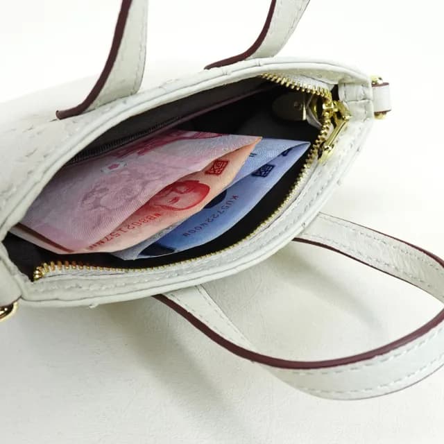 【M2nd】珍稀鴕鳥皮迷你托特零錢包(T19A)