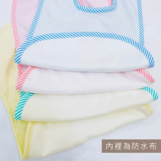 【Oluna 歐露娜】童馨 開扣式 圍兜 口水巾(可愛花圖案 背布防水 台灣製造 圍兜兜 吃飯巾)