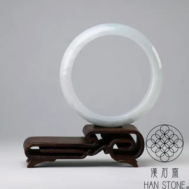 【漢石齋】情人節禮物 天然翡翠A貨 手鐲玉鐲 飄花種帶黃翡(手圍17.7/版寬13.7mm)