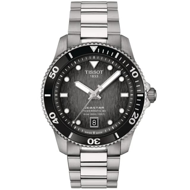 【TISSOT 天梭】SEASTAR1000海星系列 潛水機械腕錶 畢業禮物 送禮 推薦(T1208071105100)
