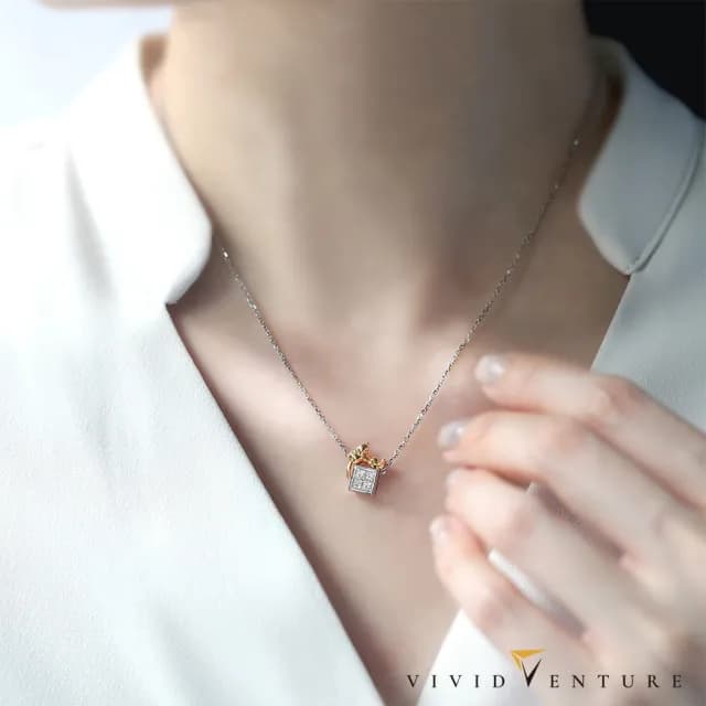 【Vividventure 亞帝芬奇】史努比 14K 40分 天然鑽石 鑽石 項鍊 星光夢境(SNOOPY聯名系列 NO.022)