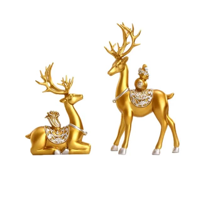 【PKS】百財福鹿招財擺件 客廳電視櫃酒櫃玄關裝飾品 新房喬遷開業送人禮物