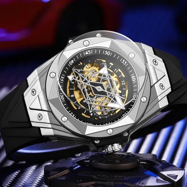 【KT DADA】學生手錶 考試錶 手錶 機械手錶 矽膠錶帶 防水包 手錶 運動手錶 圓形手錶 自動