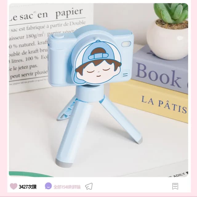 【esoon】ESOONKIDS VX II 兒童相機 4900萬畫素 WiFi 雙鏡頭 3吋觸控螢幕(組合/生日禮物/支架)