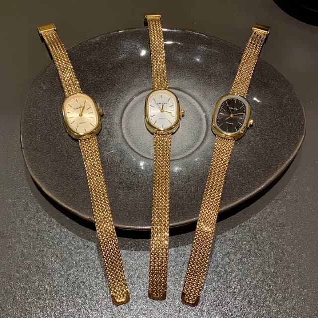 【LEESA】韓版手錶\高級感\女生手錶\精緻\學生手錶\石英錶\錶\手錶\金色手錶\指針式\復古