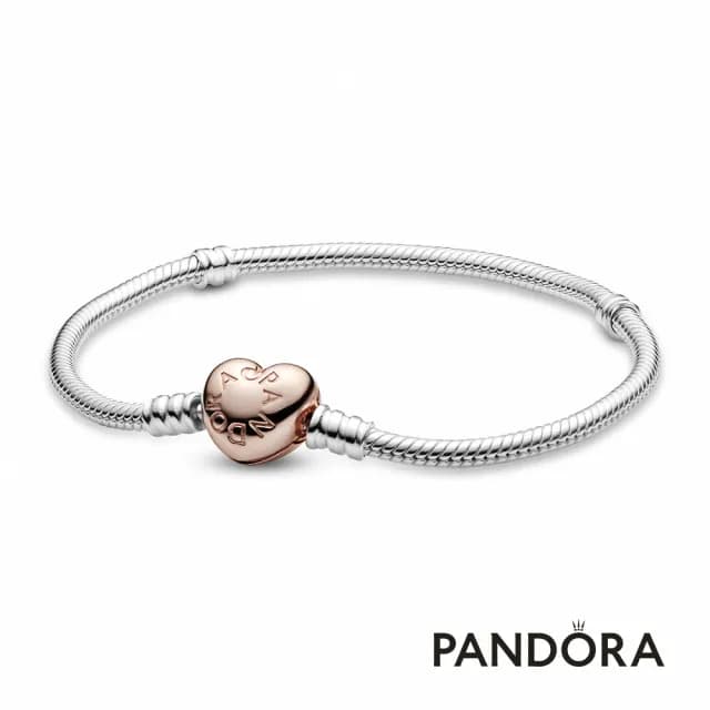 【Pandora官方直營】Moments心型釦頭手鏈