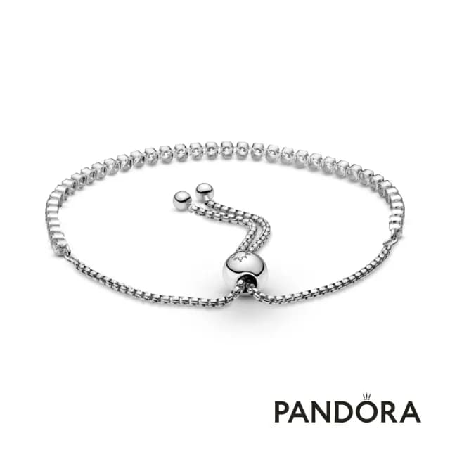 【Pandora 官方直營】璀璨寶石滑釦手鏈-925銀