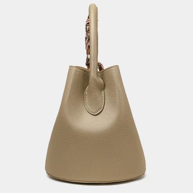 【KT DADA】真皮包包 手提包 牛皮小包 水桶包 包包 側背包 高級感 女生包包 箱包 生日禮