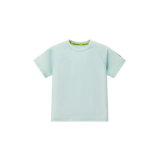 【GIORDANO 佐丹奴】童裝冰涼感抗UV運動短TEE G-MOTION 系列(60 冰河綠)