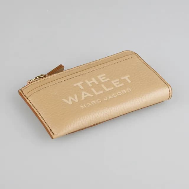 【MARC JACOBS】MARC JACOBS 鑰匙扣拉鍊皮夾/零錢包(駝)