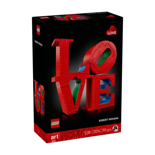 【LEGO 樂高】Art 31214 LOVE(居家擺設 節慶禮物 普普藝術雕塑 羅伯特印第安納)