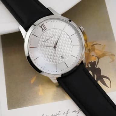 【Relax Time】經典學院風 格紋手錶 男錶-銀x黑/42mm 禮物 送禮 推薦(RT-118-1M)