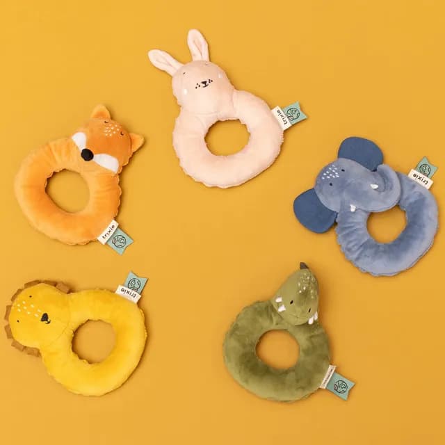 【Trixie 比利時】動物造型寶寶搖鈴 多款可選(安撫玩具 彌月禮)