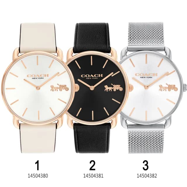 【COACH】2025新品 專櫃 優雅時尚 米蘭帶/皮革 手錶(12款可選)